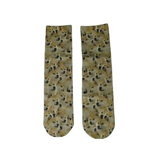 LegionwearUSA Doge Meme Shiba Inu‎ All Over Print Crew Socks New Handmade